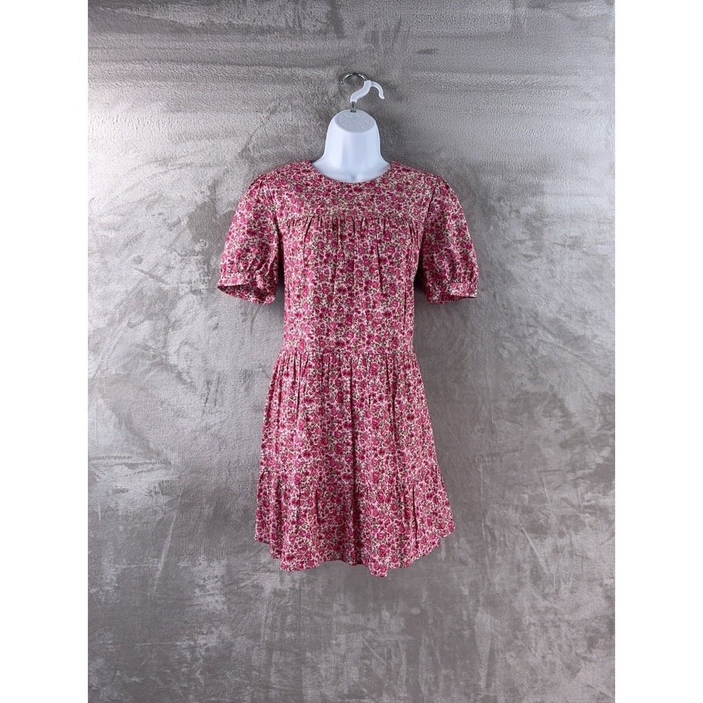 HYACINTH HOUSE Dress Womens Size XS Pink Floral Cottagecore Mini Tuckernuck
